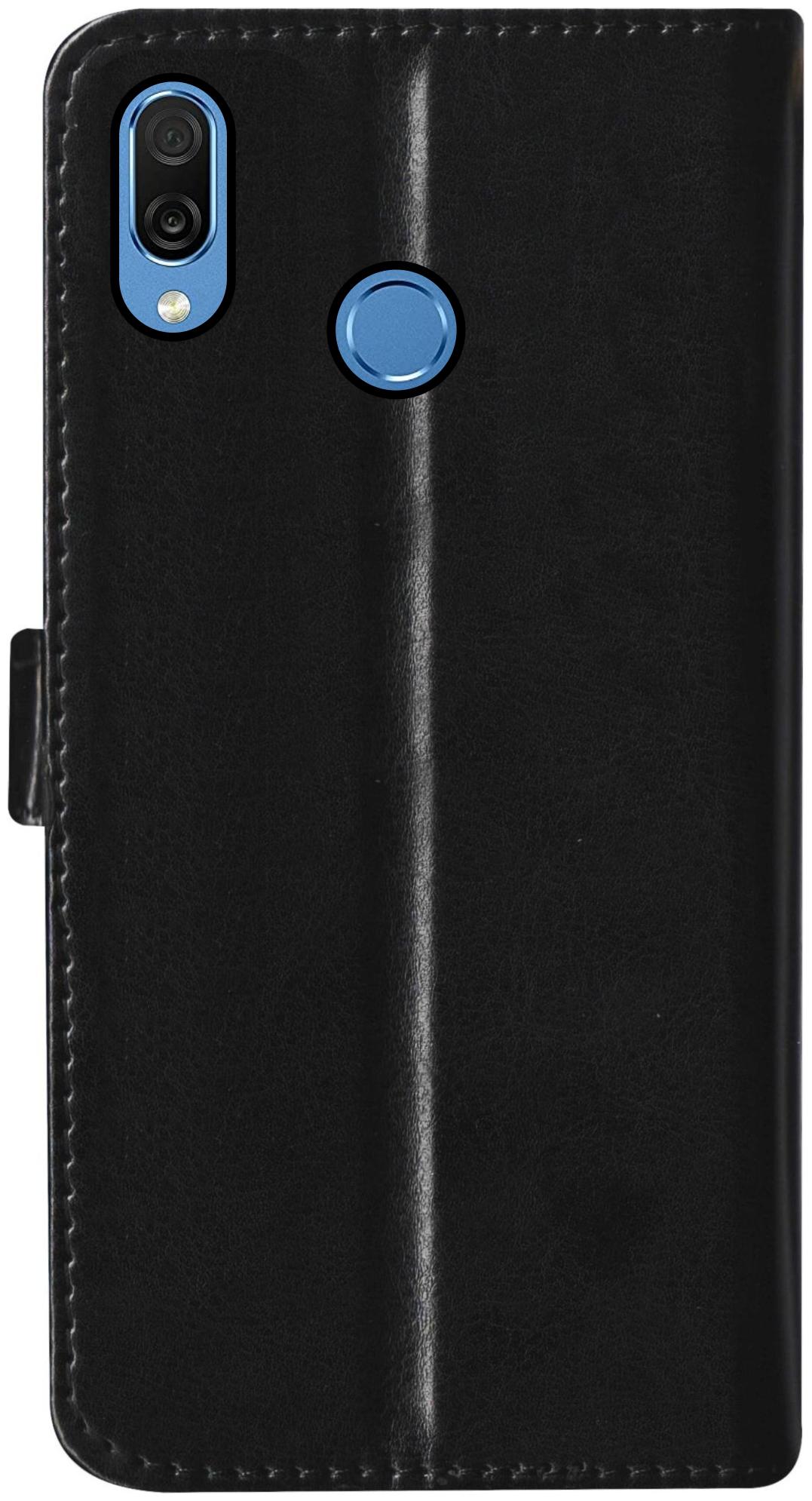 

SBMS Leather Flip Cover For Tecno Camon i2x (Black)