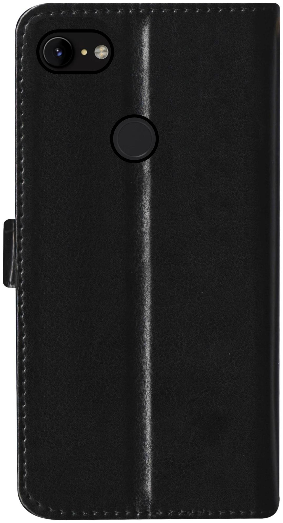 

SBMS Leather Flip Cover For Google Pixel 3 XL (Black)