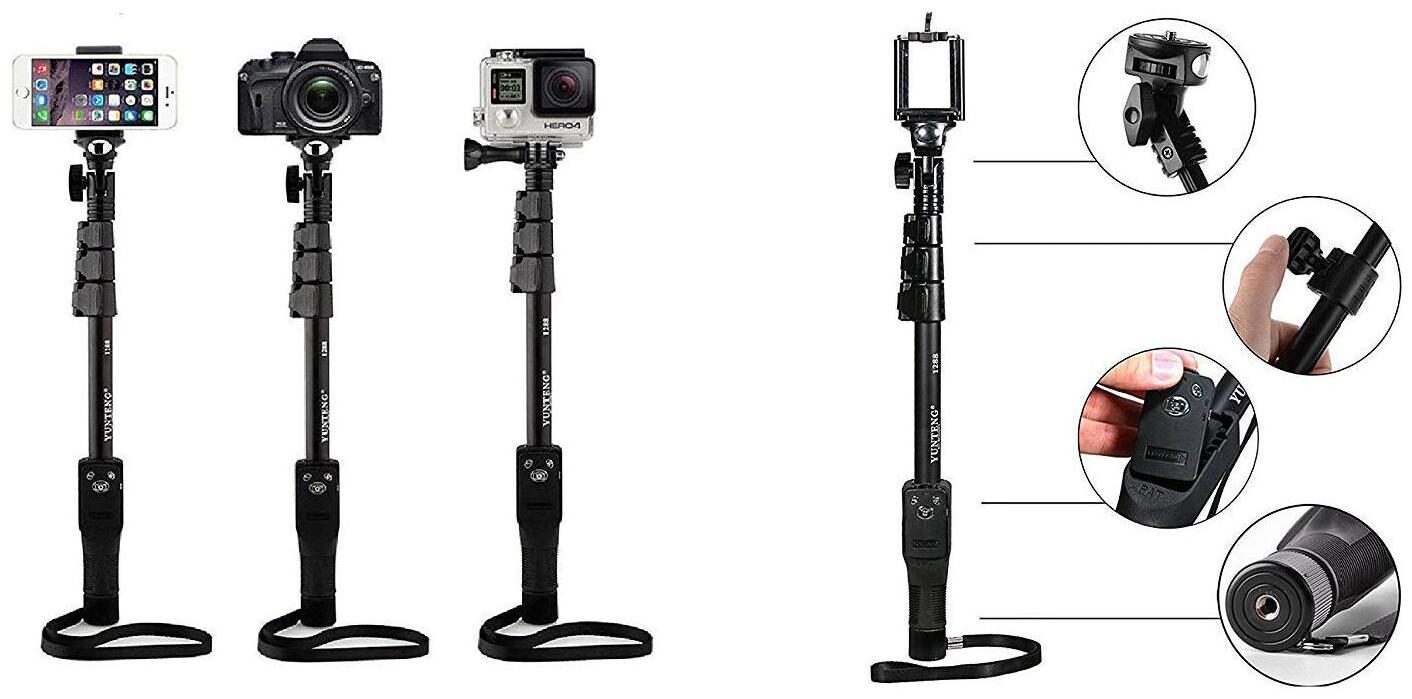 

Selfie Stick Tripod Mini Extendable Monopod Universal for iPhone for Samsung Selfie Stick BY TSV