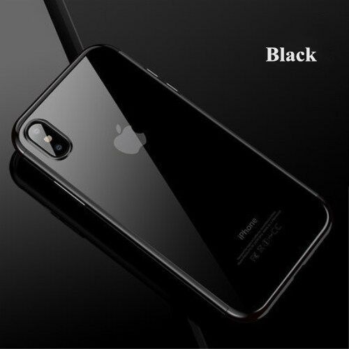 

Shockproof Plating Clear Slim Hybrid Bumper Case Cover For iPhone XS MAX XR 7 6s