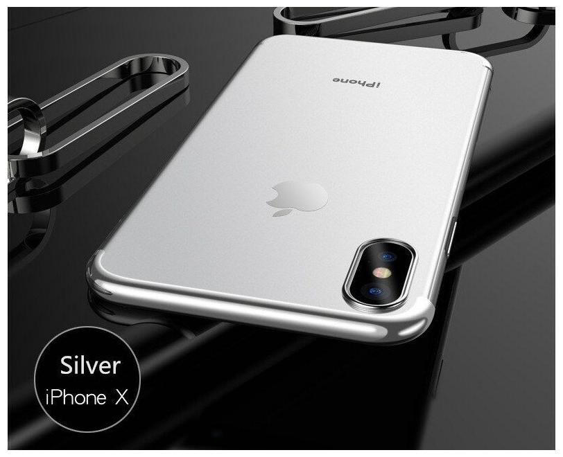 

Shockproof Plating Clear Slim Hybrid Bumper Case Cover For iPhone XS MAX XR 7 6s
