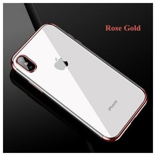 

Shockproof Plating Clear Slim Hybrid Bumper Case Cover For iPhone XS MAX XR 7 6s