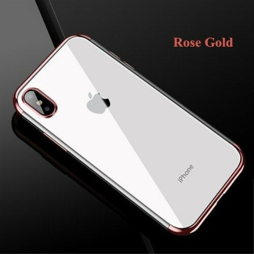 

Shockproof Plating Clear Slim Hybrid Bumper Case Cover For iPhone XS MAX XR 7 6s