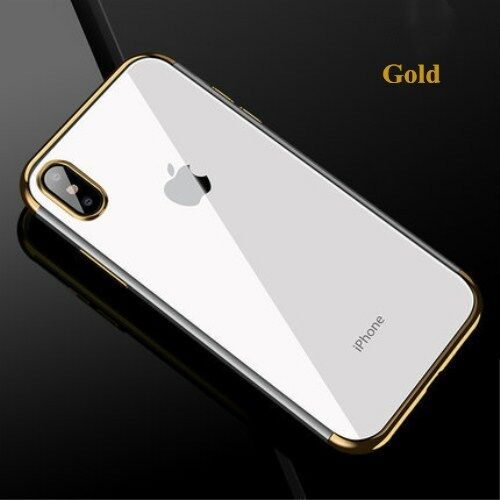 

Shockproof Plating Clear Slim Hybrid Bumper Case Cover For iPhone XS MAX XR 7 6s