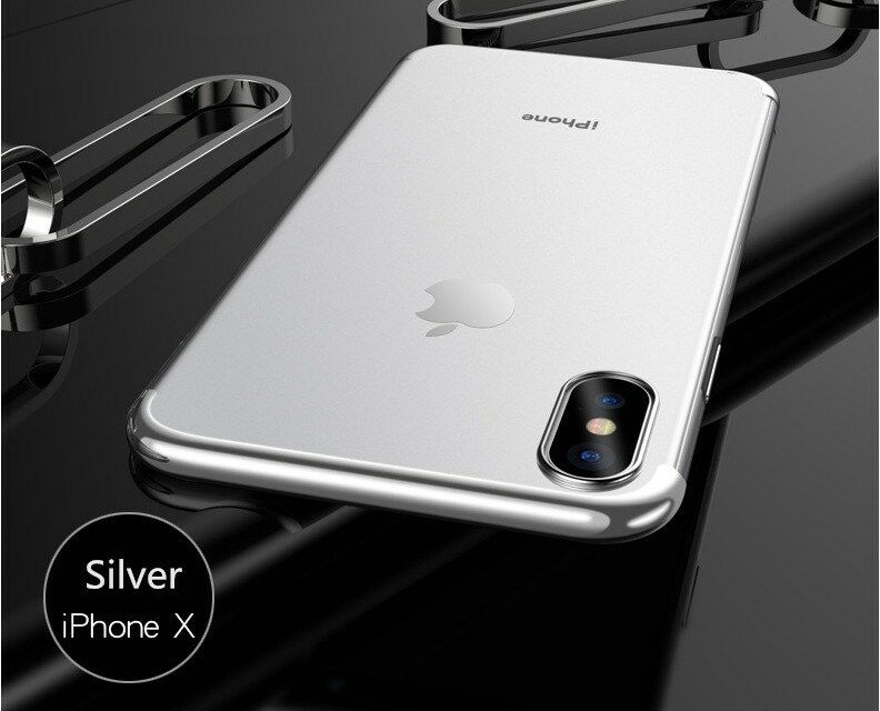 

Shockproof Plating Clear Slim Hybrid Bumper Case Cover For iPhone XS MAX XR 7 6s