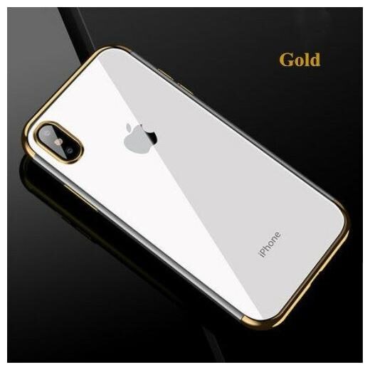 

Shockproof Plating Clear Slim Hybrid Bumper Case Cover For iPhone XS MAX XR 7 6s