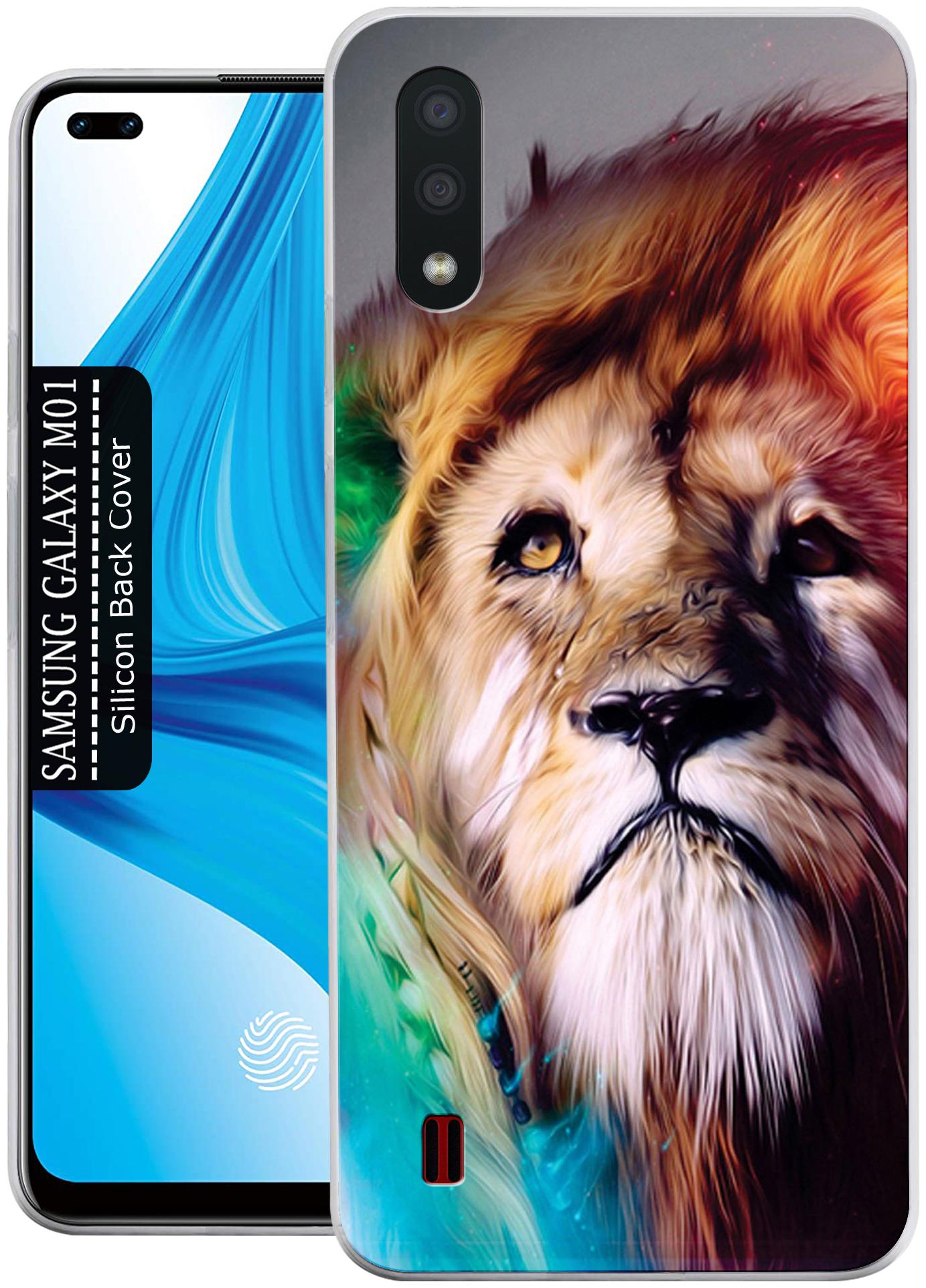 

SMART FLY Silicone Back Cover For Samsung Galaxy M01 ( Multi )