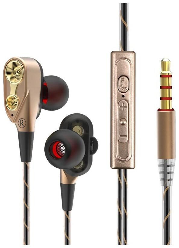 

Snooky DualDGld In-Ear Wired Headphone ( Golden )