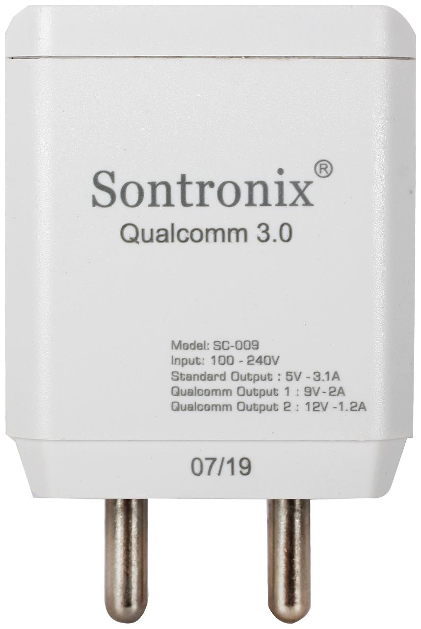 

Sontronix Qualcomm Quick Charge 3 0Amp 18W USB Charger Adapter - Rapid Charge Ultra Power QC 3 0 USB Wall Charger Adapter for All iOS and Android Devices