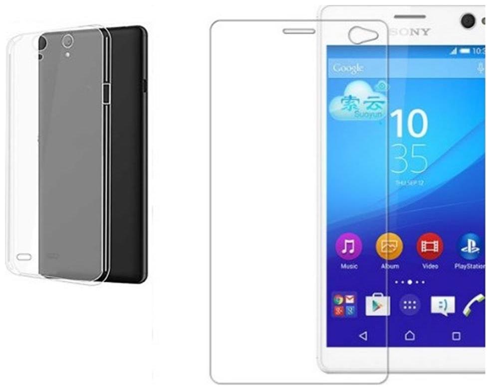 

Sony xperia C4 Tempered glass (0 33 2 5D Curved tempered glass) with transparent back cover (crystal clear tp)