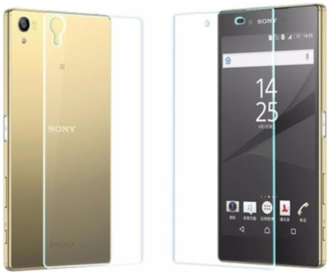 

Sony xperia M5 Transparent back cover with tempered glass