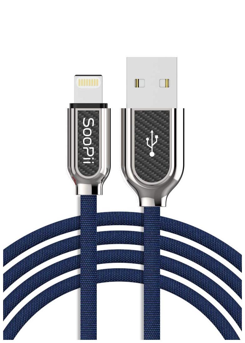 

SOOPII Data Charging 8 Pin (Lightning) Cable ( 1-1 5m Blue )