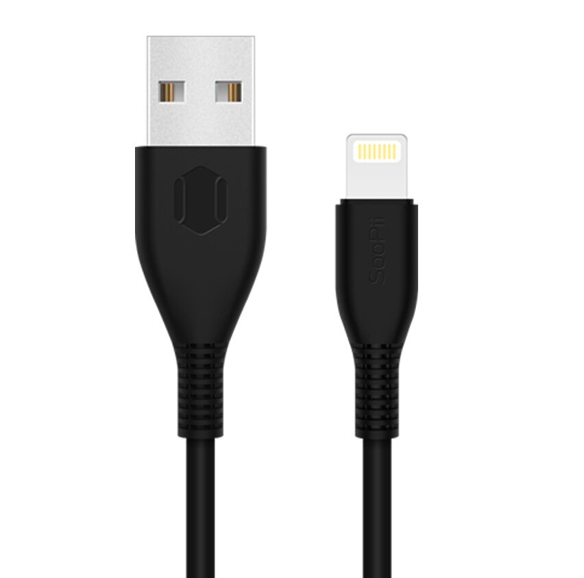 

SOOPII S12A Fast Charging Data Charging 8 Pin (Lightning) Cable ( 1 2 m Black )