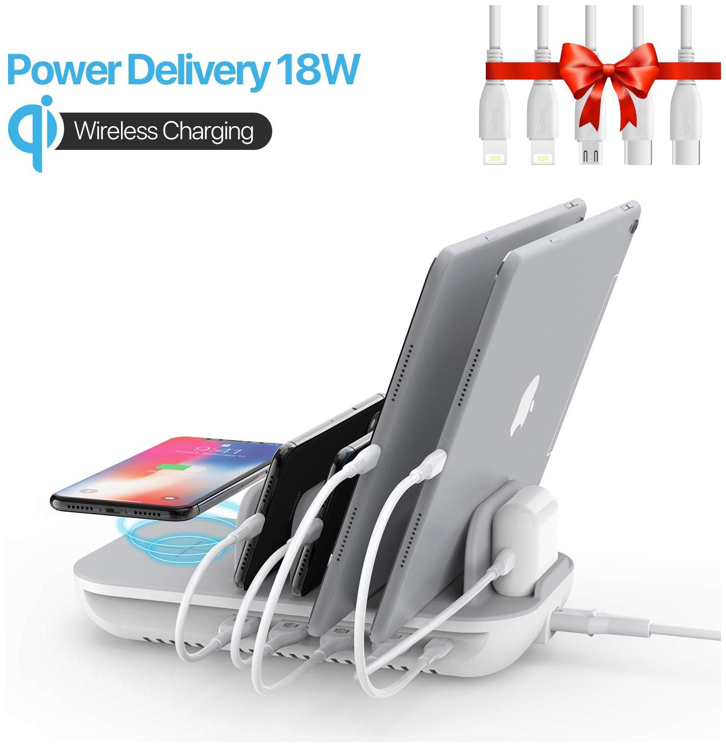 

SOOPII Soopii-WiV6-pro 2 A Fast Charging Multi Pin Charger - 5 USB Ports