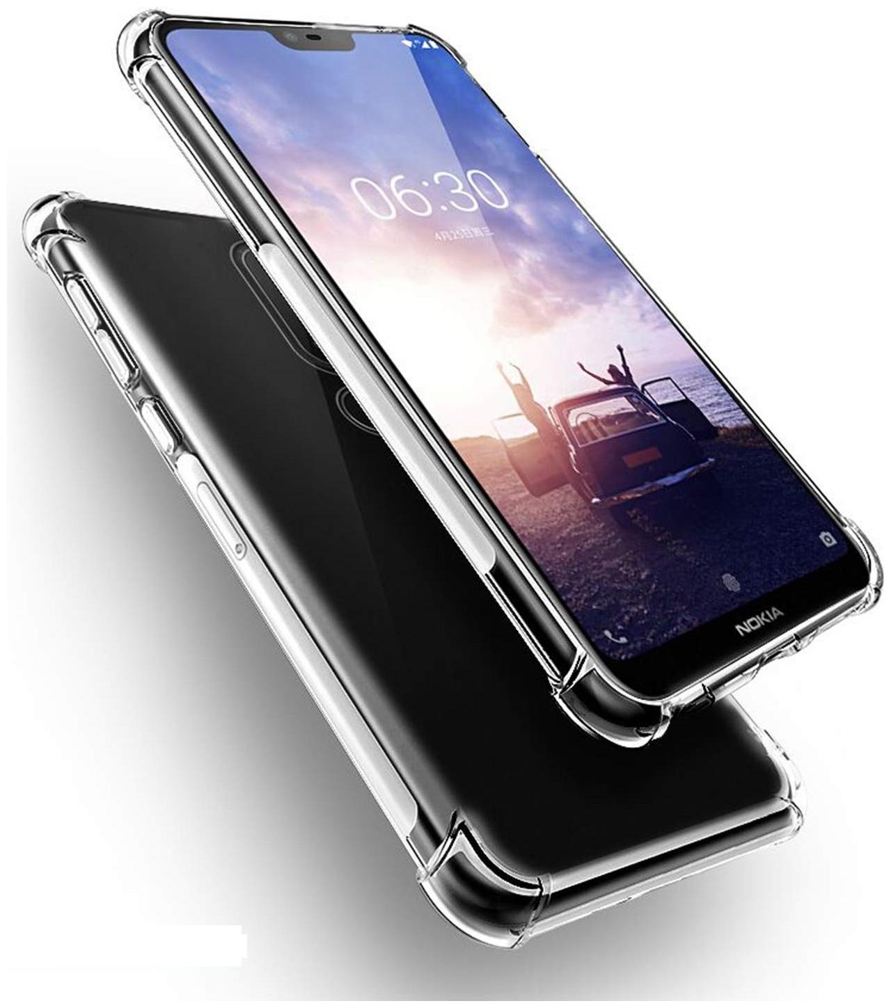 

SPINZZY Rubber Back Cover For Nokia 7 1 ( Transparent )