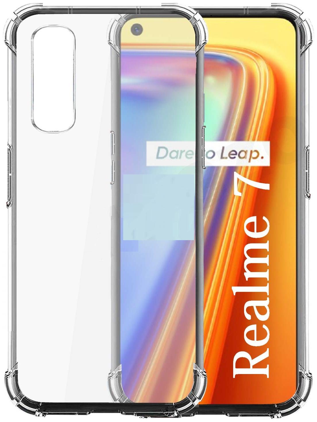

SPINZZY Rubber Bumper Case For Realme 7 ( Transparent )