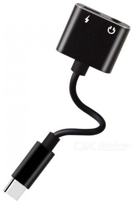 

standard sales Headphone Splitter Type-C Cable ( 0 2-0 5m Black )