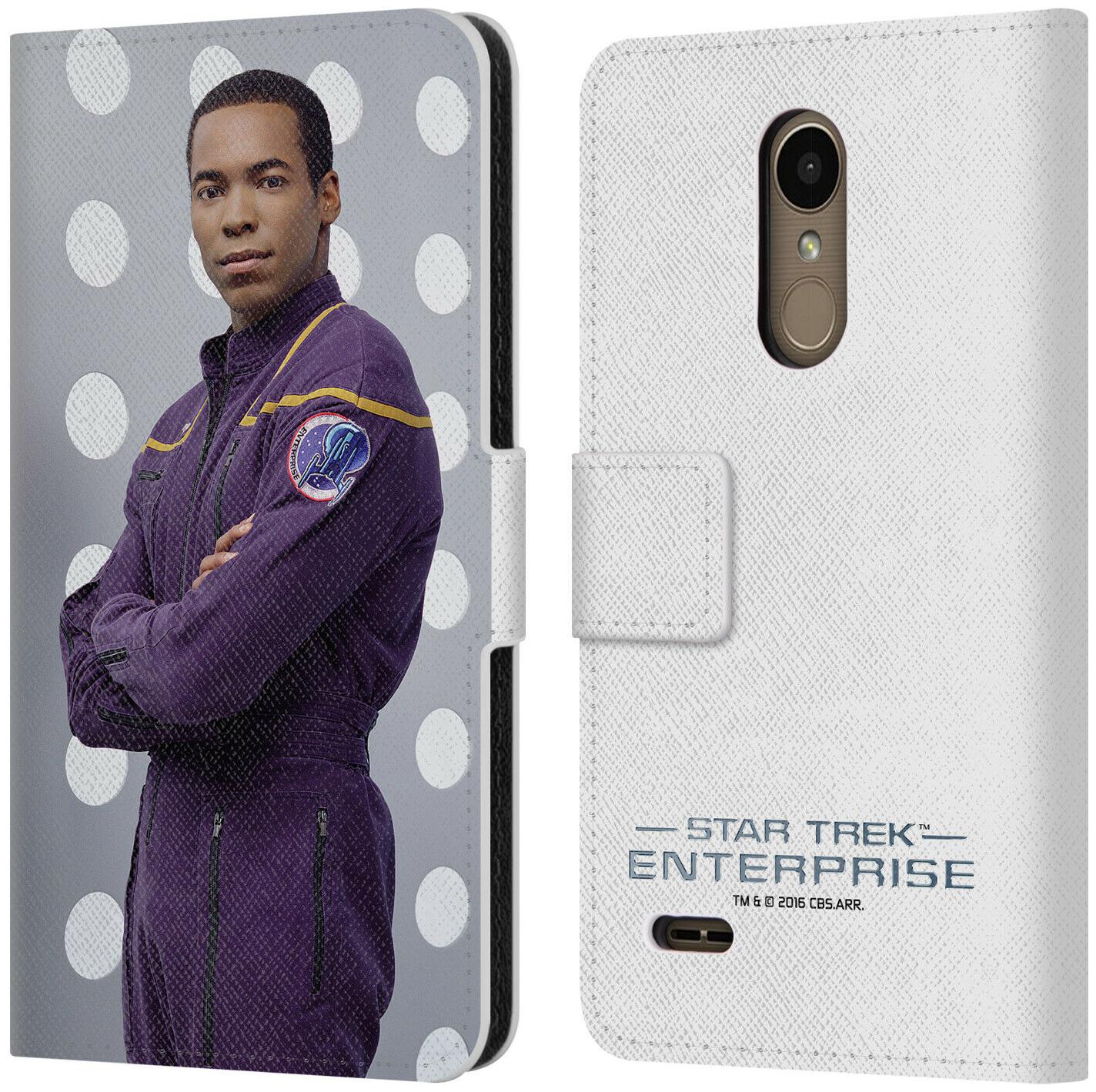 

STAR TREK ICONIC CHARACTERS ENT LEATHER BOOK WALLET CASE COVER FOR LG PHONES 1