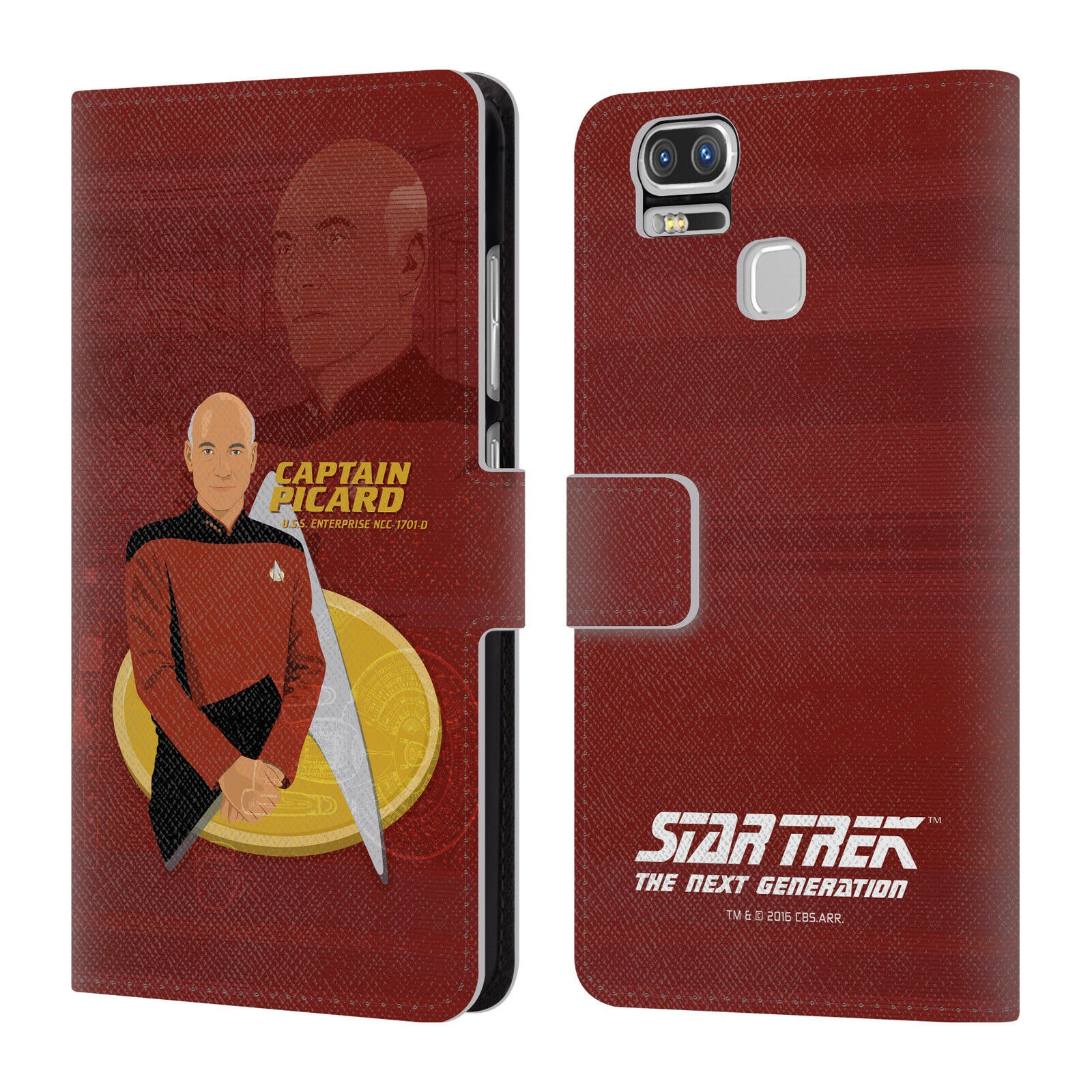 

STAR TREK ICONIC CHARACTERS TNG LEATHER BOOK WALLET CASE FOR ASUS ZENFONE PHONES