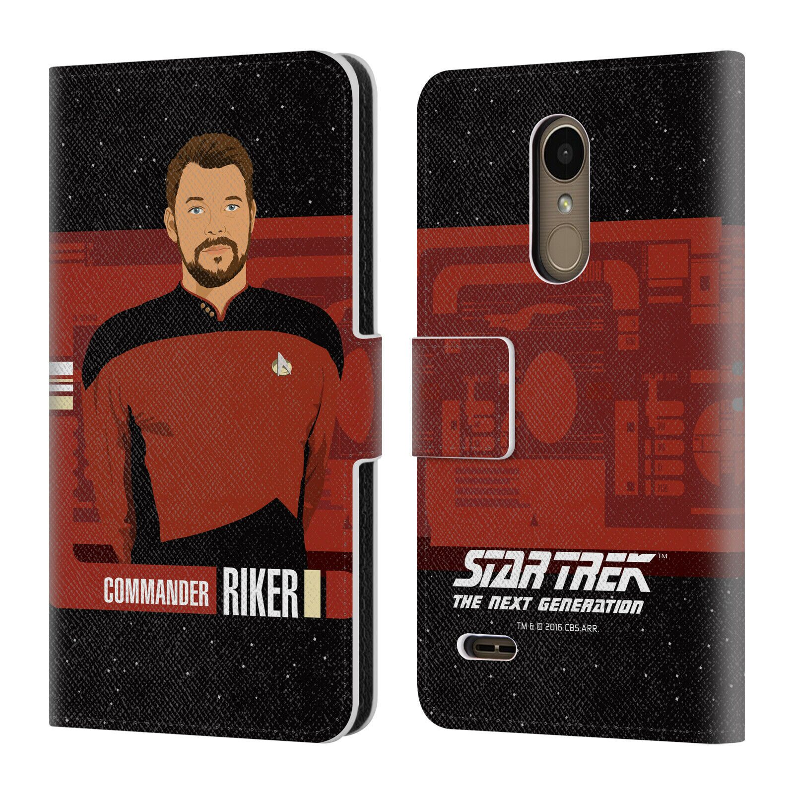 

STAR TREK ICONIC CHARACTERS TNG LEATHER BOOK WALLET CASE COVER FOR LG PHONES 1
