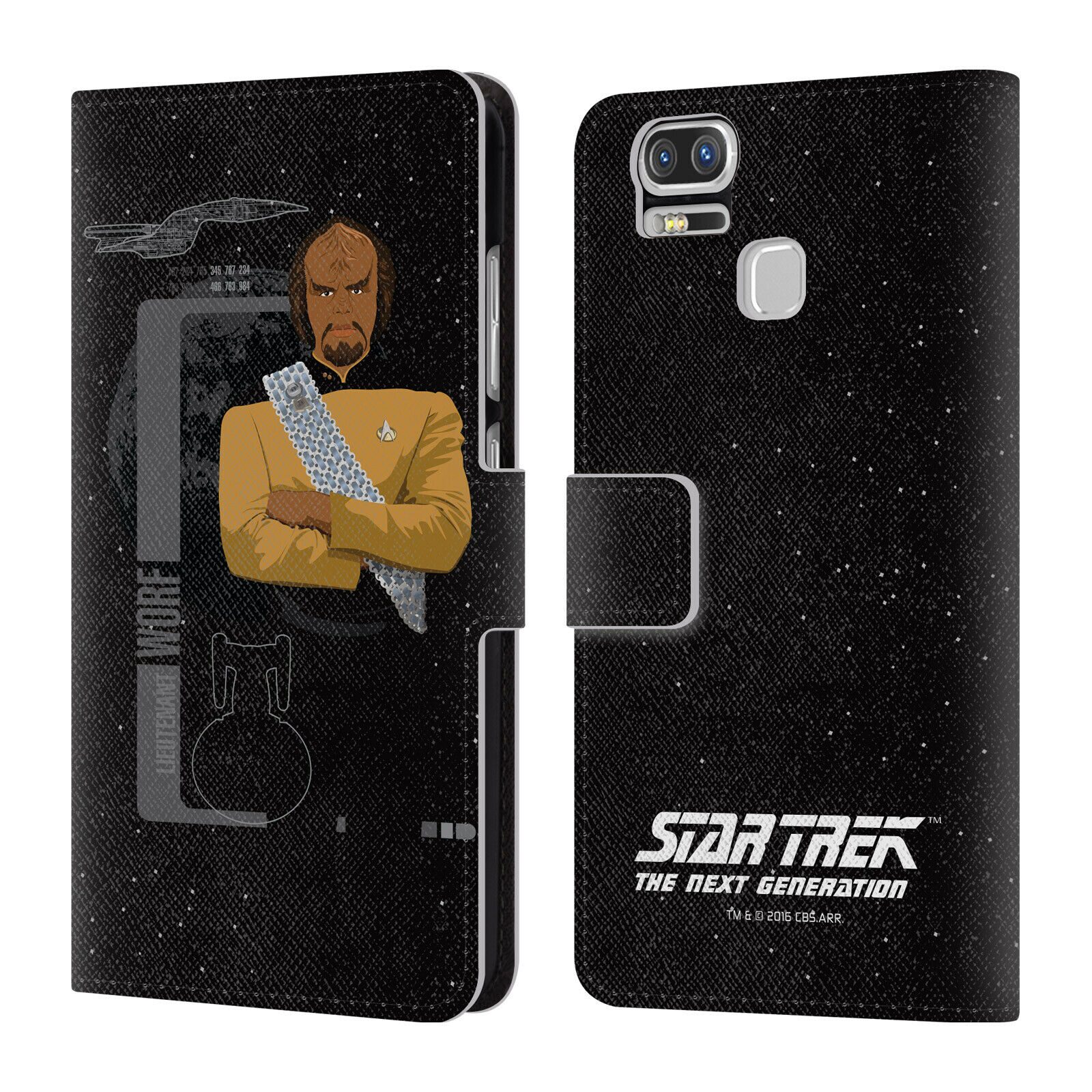 

STAR TREK ICONIC CHARACTERS TNG LEATHER BOOK WALLET CASE FOR ASUS ZENFONE PHONES