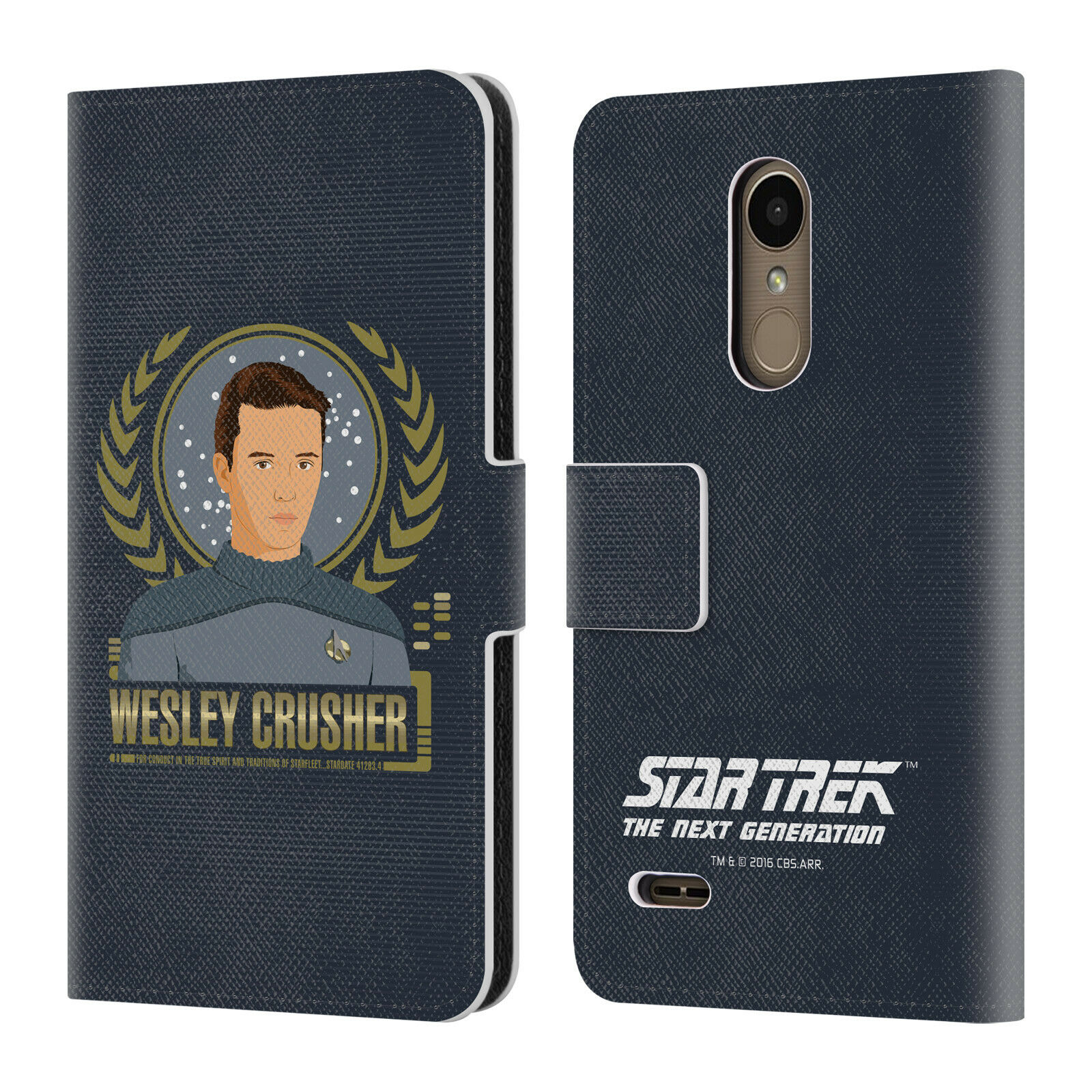 

STAR TREK ICONIC CHARACTERS TNG LEATHER BOOK WALLET CASE COVER FOR LG PHONES 1