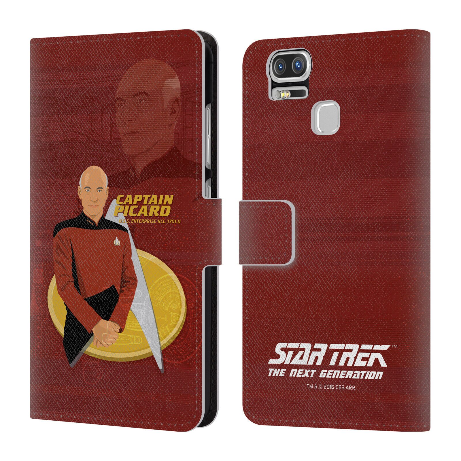 

STAR TREK ICONIC CHARACTERS TNG LEATHER BOOK WALLET CASE FOR ASUS ZENFONE PHONES