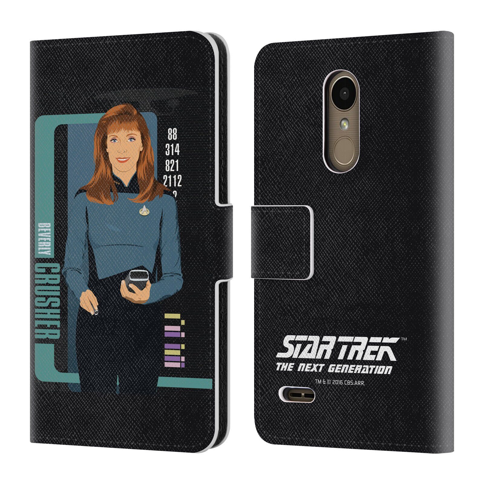 

STAR TREK ICONIC CHARACTERS TNG LEATHER BOOK WALLET CASE COVER FOR LG PHONES 1