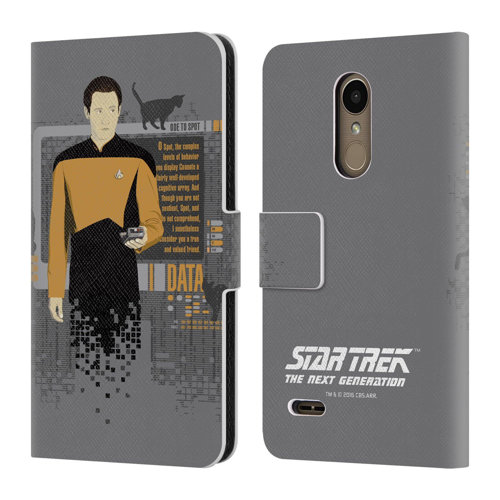 

STAR TREK ICONIC CHARACTERS TNG LEATHER BOOK WALLET CASE COVER FOR LG PHONES 1
