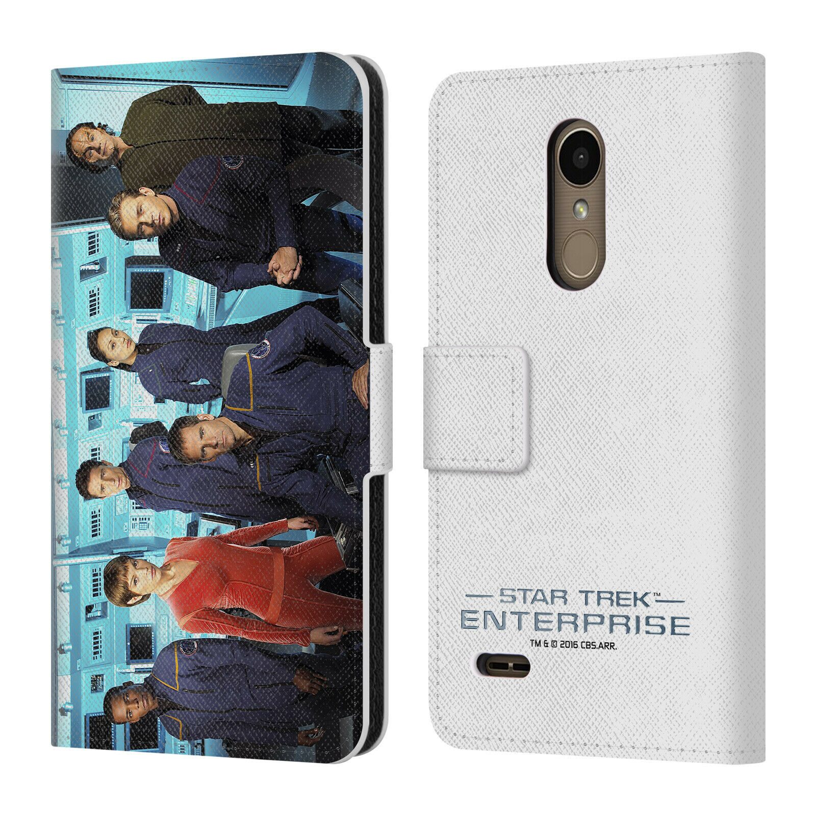

STAR TREK ICONIC CHARACTERS ENT LEATHER BOOK WALLET CASE COVER FOR LG PHONES 1