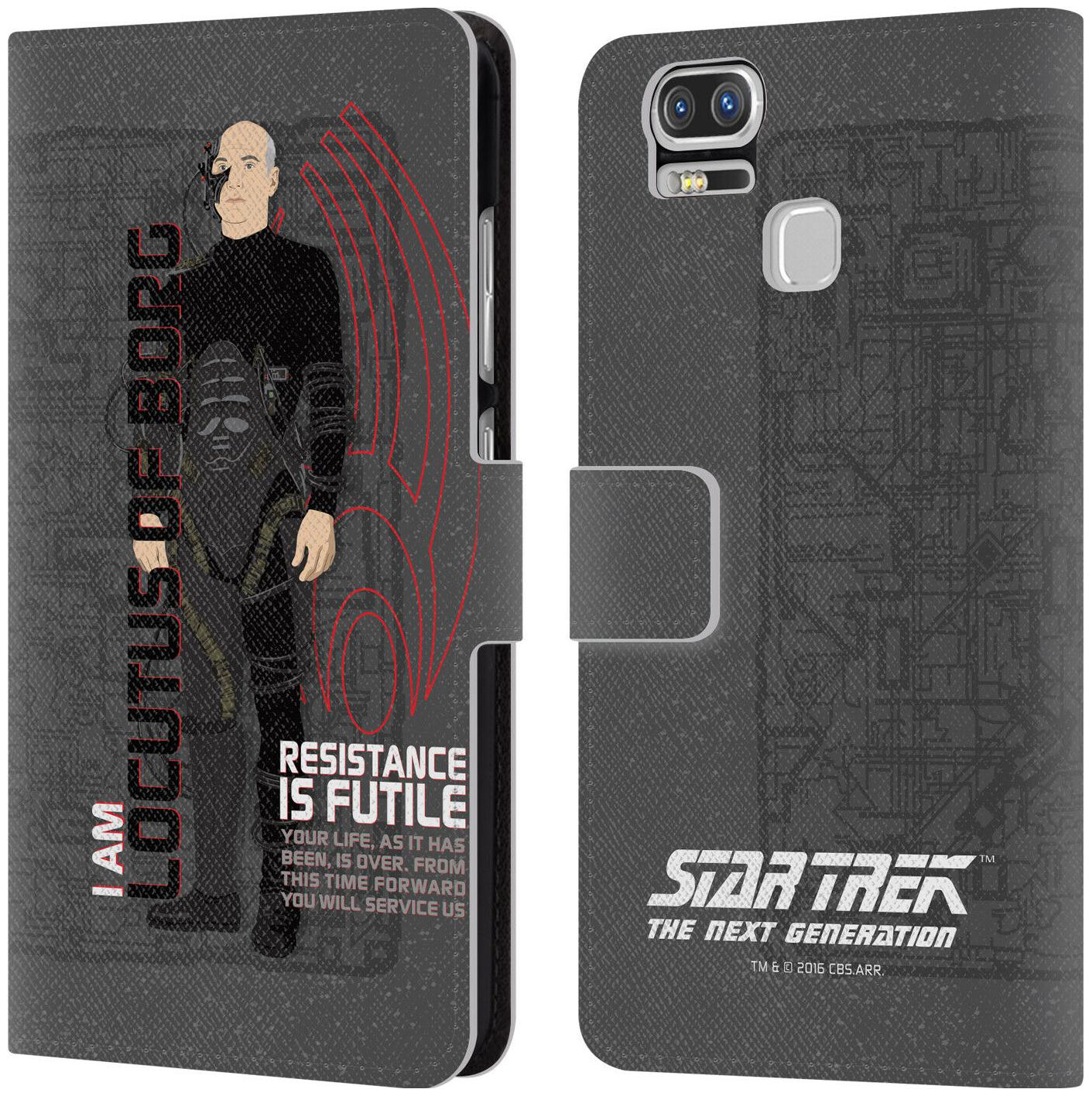 

STAR TREK ICONIC CHARACTERS TNG LEATHER BOOK WALLET CASE FOR ASUS ZENFONE PHONES