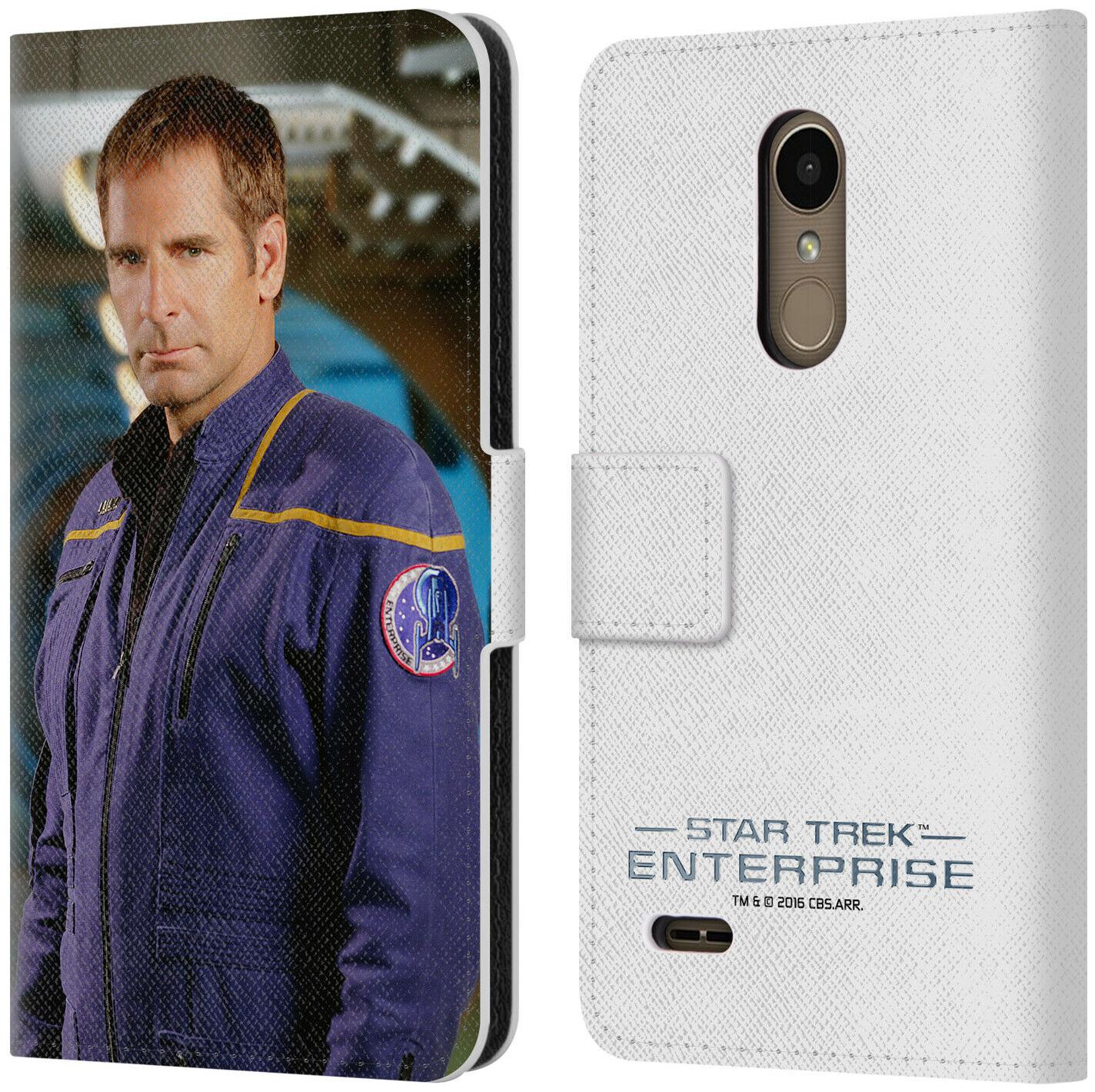 

STAR TREK ICONIC CHARACTERS ENT LEATHER BOOK WALLET CASE COVER FOR LG PHONES 1