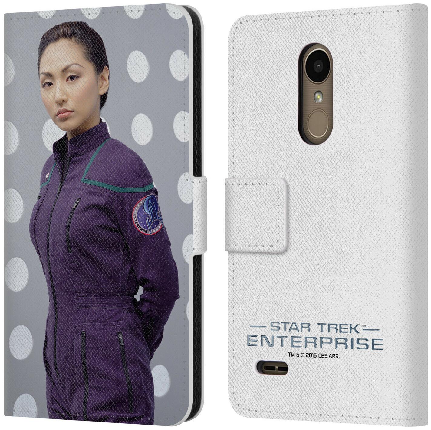 

STAR TREK ICONIC CHARACTERS ENT LEATHER BOOK WALLET CASE COVER FOR LG PHONES 1