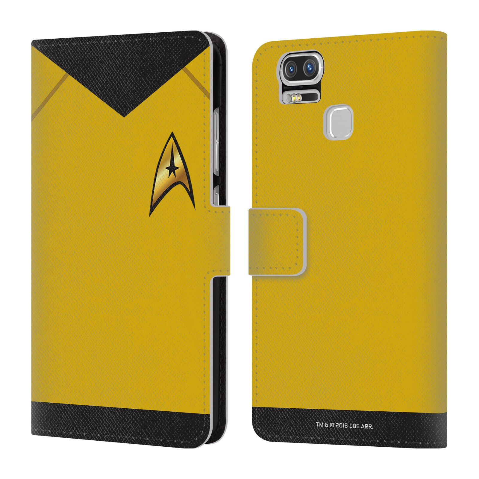 

STAR TREK UNIFORMS AND BADGES TOS LEATHER BOOK CASE FOR ASUS ZENFONE PHONES