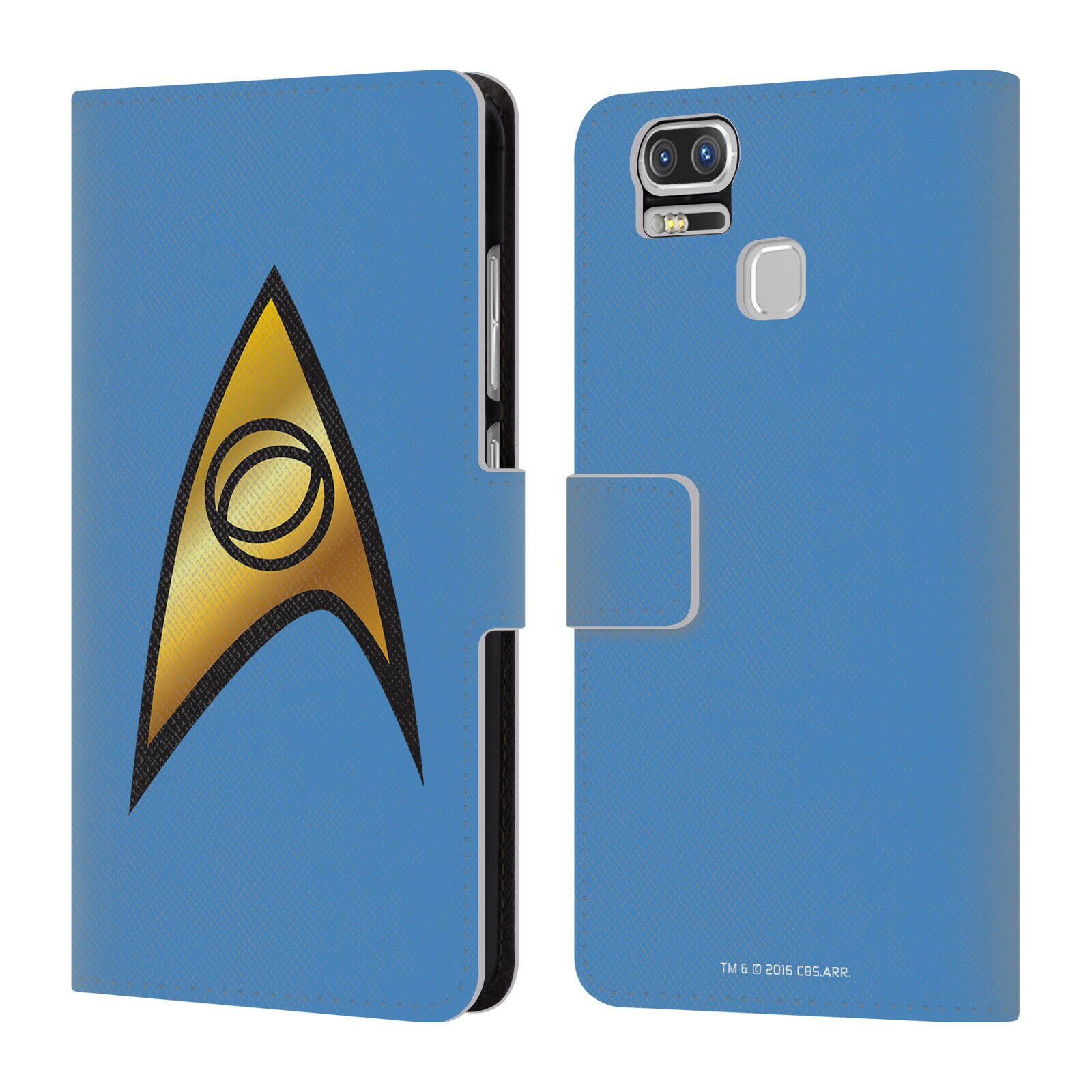 

STAR TREK UNIFORMS AND BADGES TOS LEATHER BOOK CASE FOR ASUS ZENFONE PHONES