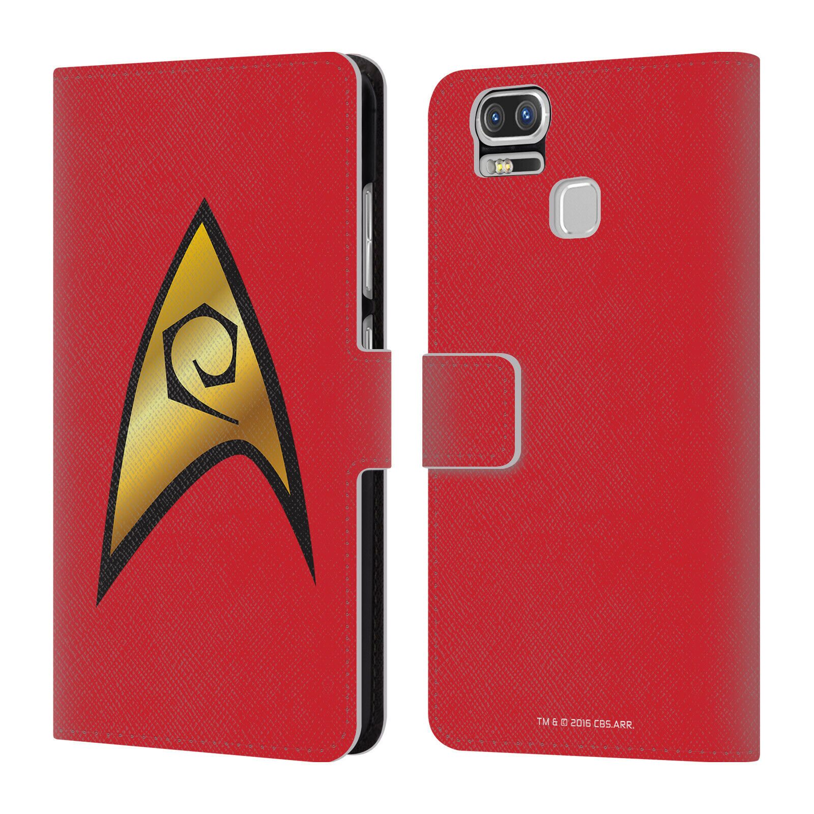 

STAR TREK UNIFORMS AND BADGES TOS LEATHER BOOK CASE FOR ASUS ZENFONE PHONES