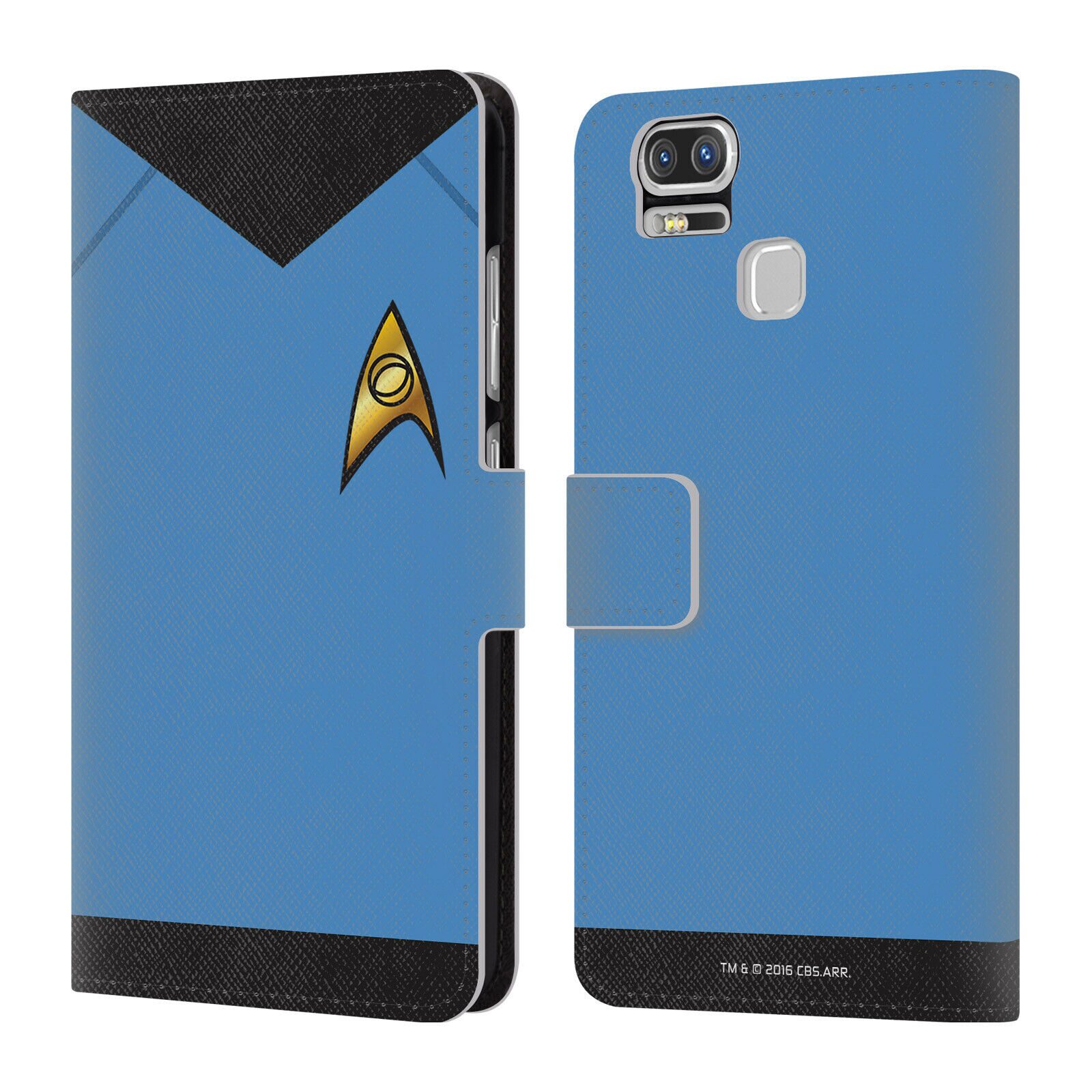 

STAR TREK UNIFORMS AND BADGES TOS LEATHER BOOK CASE FOR ASUS ZENFONE PHONES