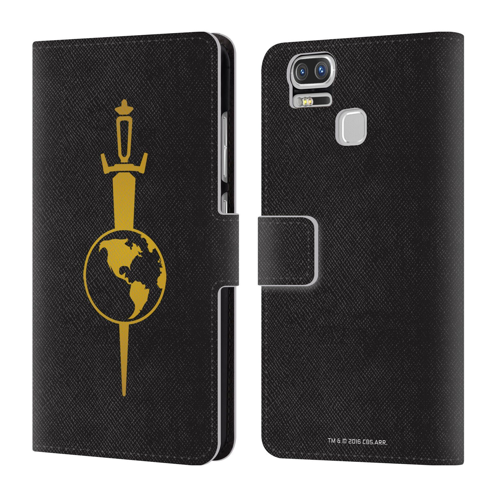 

STAR TREK UNIFORMS AND BADGES TOS LEATHER BOOK CASE FOR ASUS ZENFONE PHONES