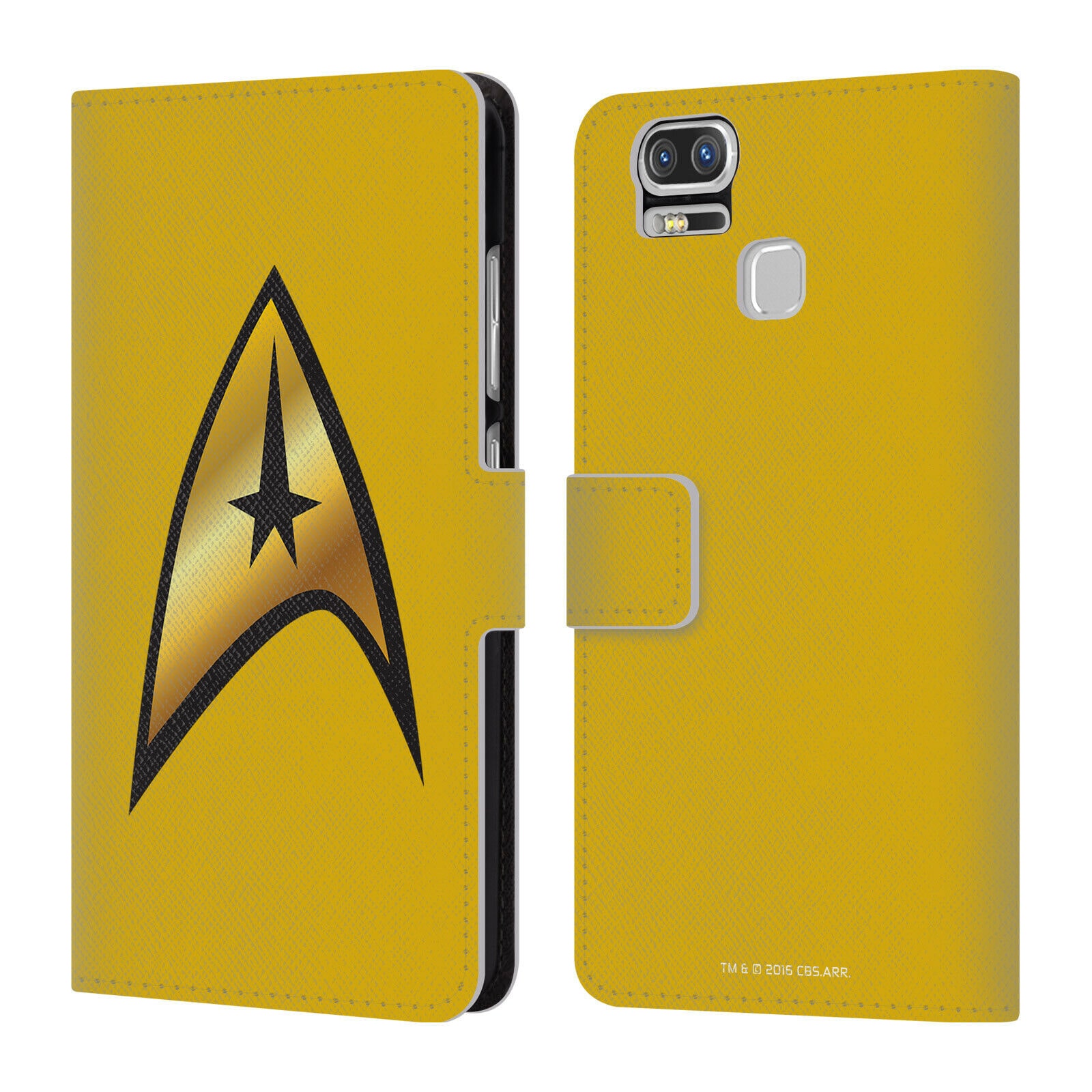 

STAR TREK UNIFORMS AND BADGES TOS LEATHER BOOK CASE FOR ASUS ZENFONE PHONES