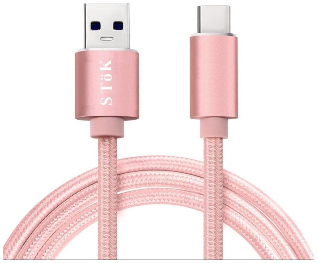 

SToK ST-BTC01-G Type C Charging Sync Data Cable (USB C to USB A 3 0) 3 3 ft long Nylon Braided USB Cable for