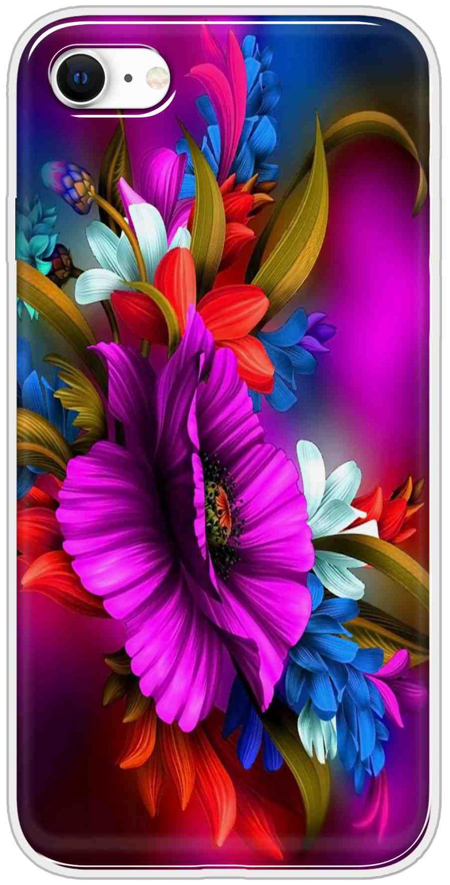 

STORESOME Silicone Back Cover For Apple iPhone SE 2020 ( Multi )