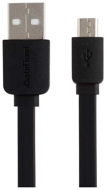 

Stuffcool Minima 2 Amp Tangle Free Fast Charging Sync Charge Micro USB Cable 25cm - Black