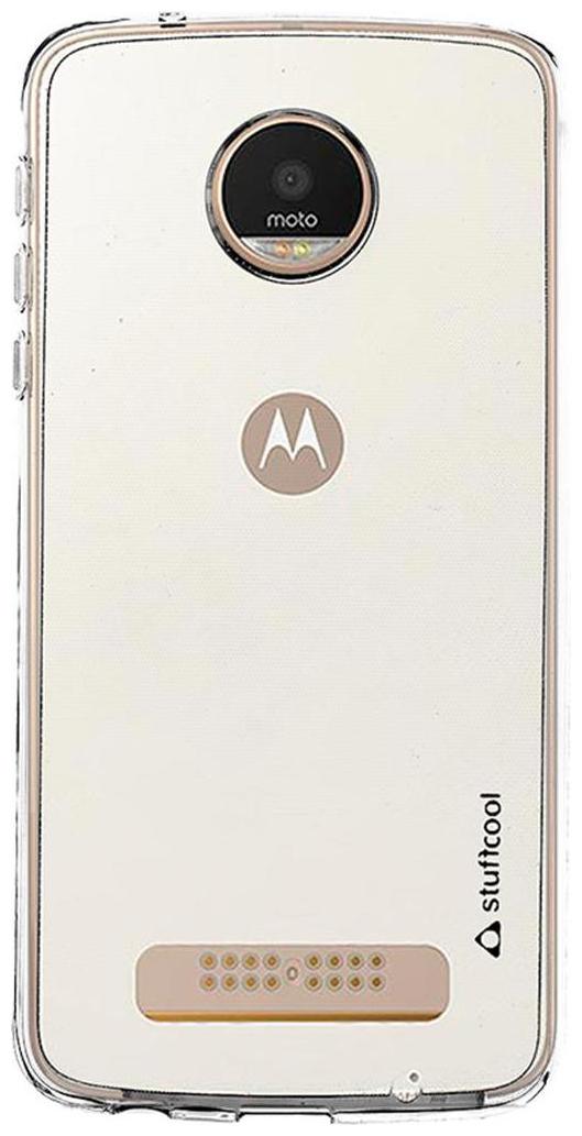 Stuffcool Pure Transparent Soft Back Case Cover for Motorola Moto Z Play Clear by Nissan Enterprises