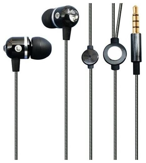 

Superior Sound Earbuds Hands-free Earphones w Mic Sleek Metal for Smartphones