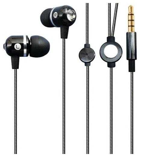 

Superior Sound Earbuds Hands-free Earphones w Mic Sleek Metal for Smartphones