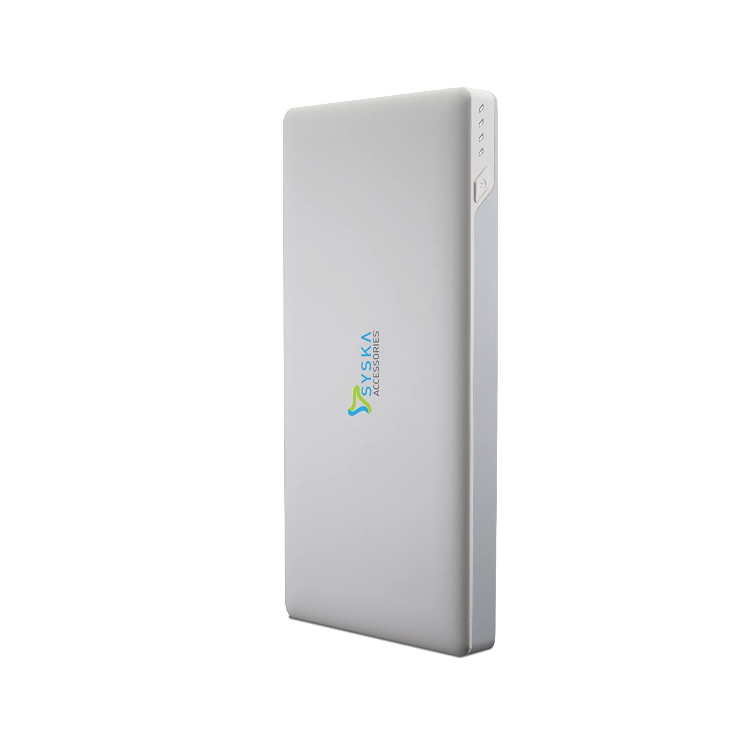 

Syska SLICE100 10000 mAh Slim Fast Charging Power Bank - White