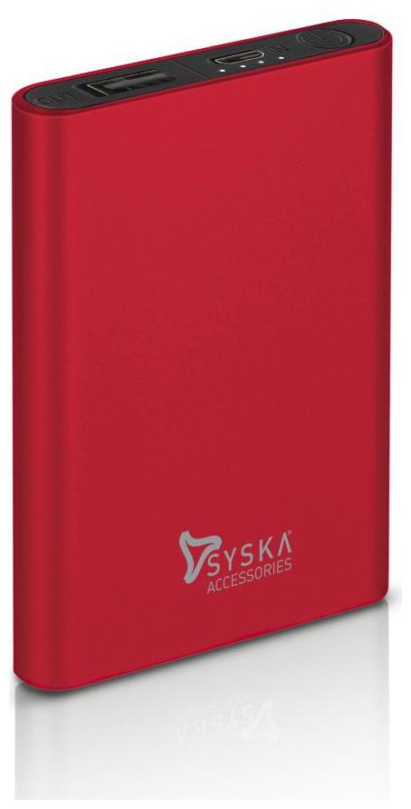 

Syska 5000 mAh Portable Power Bank - Red
