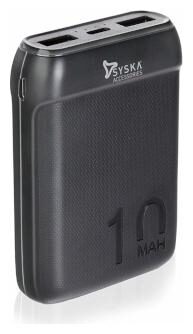 

Syska P1016B 10000 mAh Portable Power Bank - Black