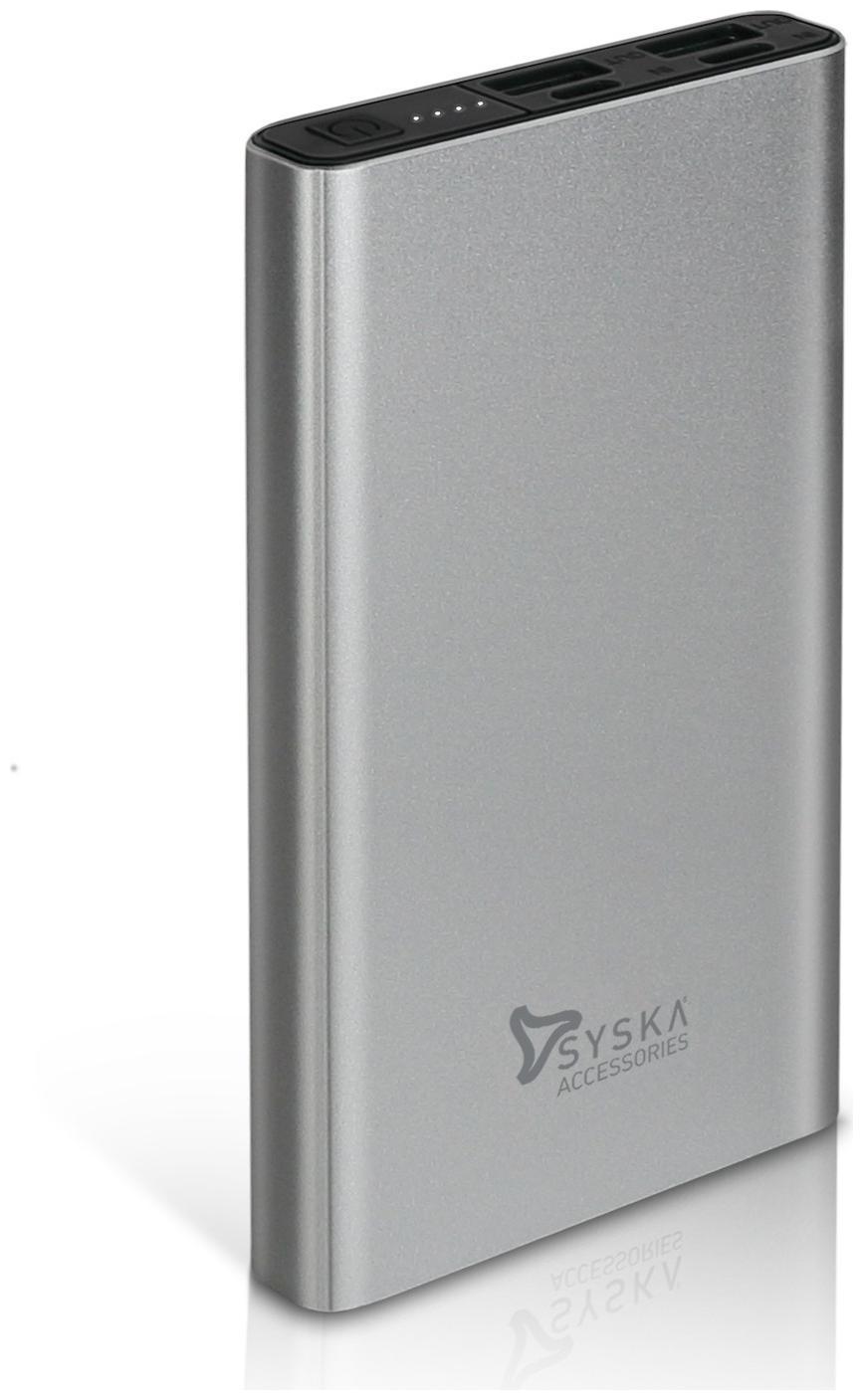

Syska P1023 Silver 10000 mAh Portable Power Bank - Silver