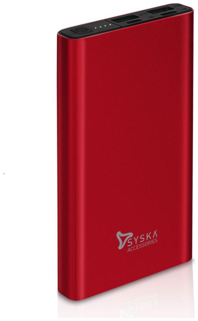 

Syska P1023J-RD 10000 mAh Portable Power Bank - Red
